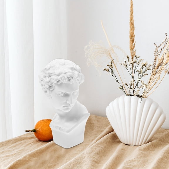 GAXIRE Delicate White Resin Mythology Bust Statue Ornament Perfect for Desktop Decoration