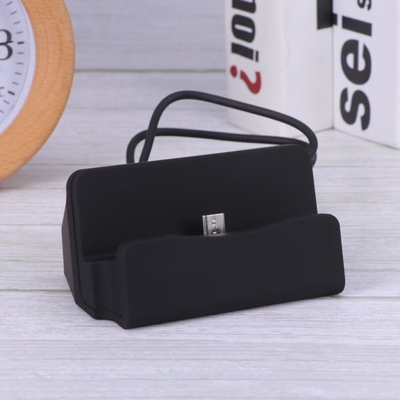 GAXIRE Desk Charging Station Charging Dock Plastic Black 1Pcs for Phone