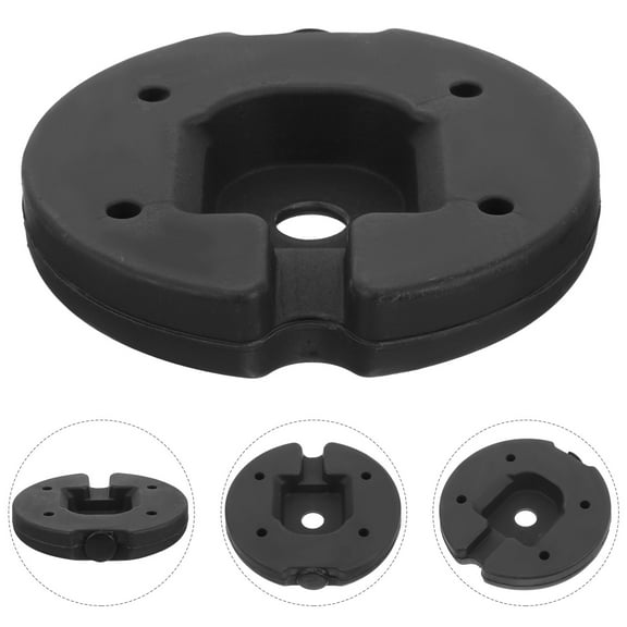 GAXIRE Heavy Duty Round Rubber Desk Lamp Base, Sturdy Floor Lamp Stand for Office and Home Use, Black Finish