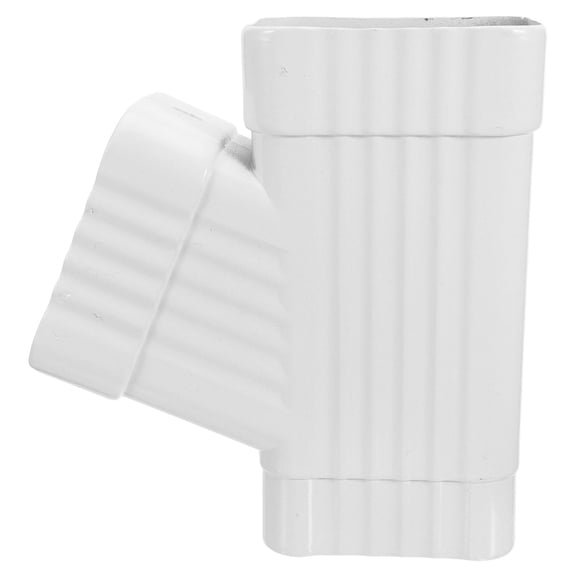 GAXIRE Downspout Gutter Y Connector, 2.36"3.15" Rainwater Drainage Y Fitting for Home Roof Runoff, Residential Exterior Downspout Extension Accessory White