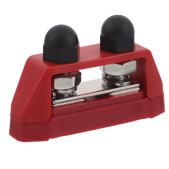 GAXIRE Dual Stud Bus Bar Battery Terminal Block for Car with Covered Junction Post