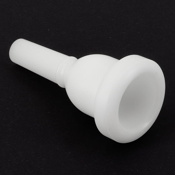 GAXIRE Durable Plastic Tuba Mouthpiece White with Side Key for Professional Musical Performance