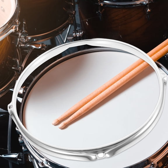 GAXIRE Durable Plated Silver Metal Drum Ring for Drum Sets - Polished, Wear-Resistant, Easy Install
