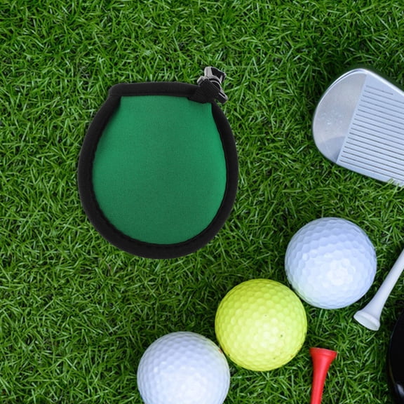 GAXIRE Portable Golf Cleaning Pouch with Hook for Easy Access and Storage, SBR Material, Assorted Colors