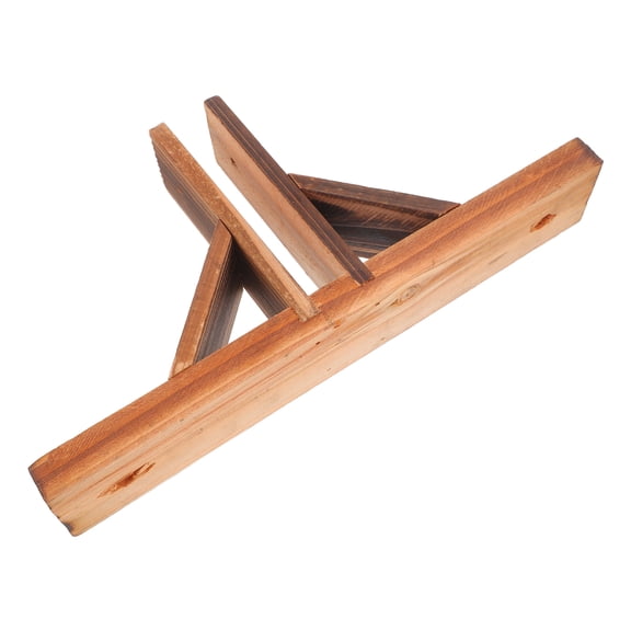 GAXIRE Durable Wooden Garden Fence Base Stand for Enhanced Stability in Courtyards and Balconies Brown 3.5 x 3.5 x 6 Inches