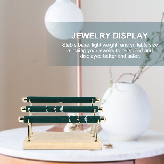 GAXIRE Wooden Ring Organizer Assorted Color Simple Design for Desktop Use