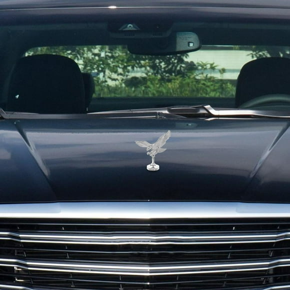 GAXIRE Eagle Car Hood Decals Metal Silver Sculpture Ornaments 1 Pcs
