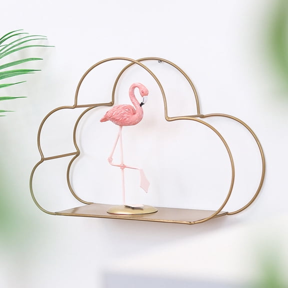 GAXIRE Copper Metal Wire Cloud-Shaped Wall Storage Rack Magazine Holder