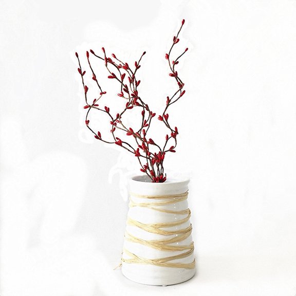 GAXIRE Elegant Red Artificial Berry Twig for Home Vase Party Decoration Plastic Material