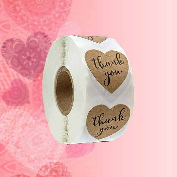 GAXIRE Envelope Sealing Stickers Kraft Paper 1000pcs/Roll for Handmade Enthusiasts Thanksgiving