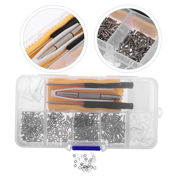 GAXIRE Eyeglass Repair Kit with Assorted Color Plastic and Metal Screwdrivers, Tools for Spectacles, 1 Set, Ideal for Back to School