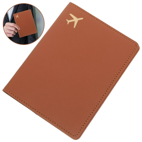GAXIRE Brown Driver License Holder Travel Document Protector Wallet 1 Piece Compact Organizer