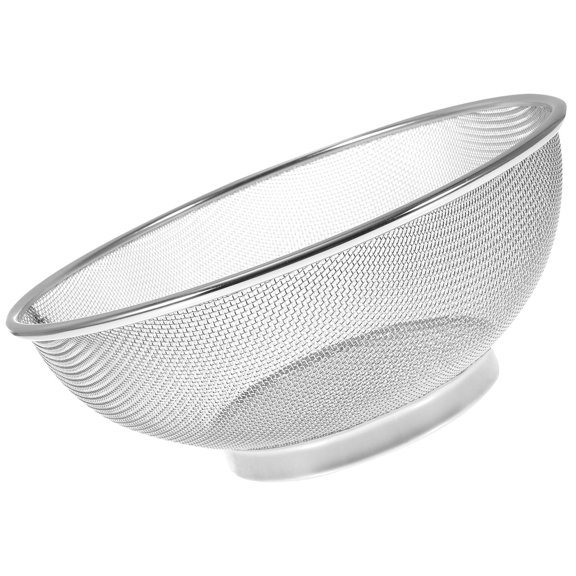 GAXIRE Fine Mesh Stainless Steel Rice Strainer Bowl with Rust Proof Design for Kitchen Use