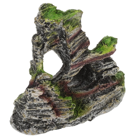 GAXIRE Aquarium Resin Mountain Sculpture in Assorted Colors for Fish Tank Decoration and Habitat