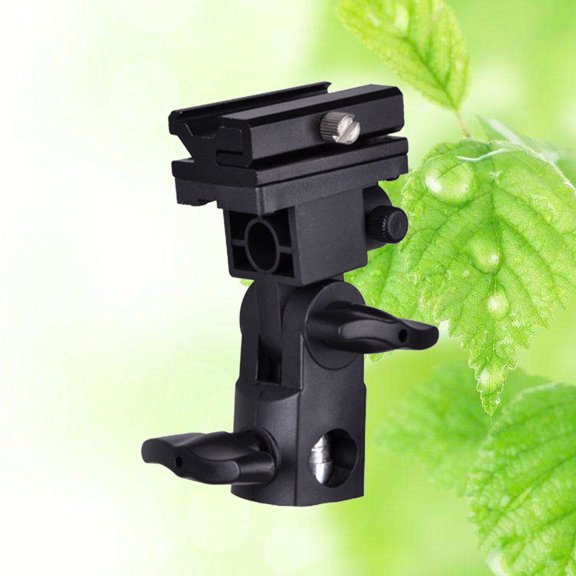GAXIRE Flash Holder for Light Stand Light Mount Plastic Black 1Pack