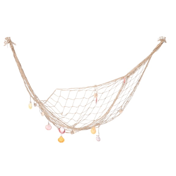 GAXIRE Flexible Cotton Rope Fishing Net Decor with Natural Shells for Coastal Home Walls
