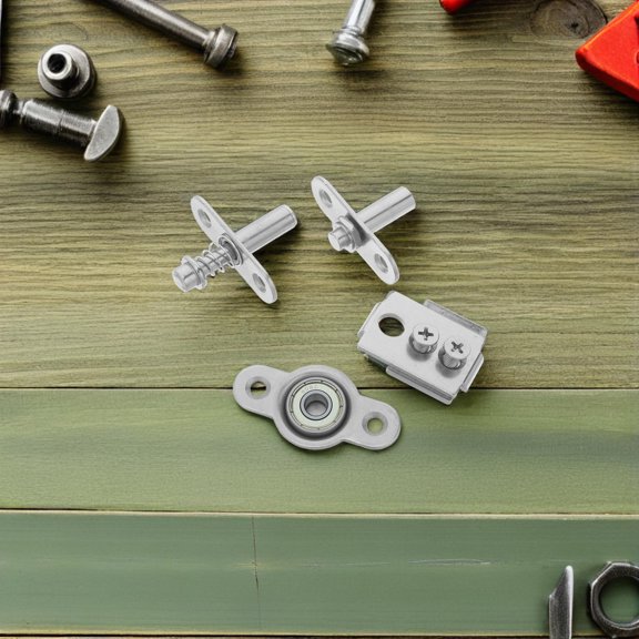 GAXIRE Folding Door Bottom Pivot Hinge Kit Plated Silver for Easy Installation and Space Saving Home Use