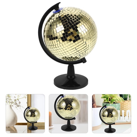 GAXIRE Reflective Globe Disco Rotating Decorative Globe for Adults and Geography Fans 1 Pack