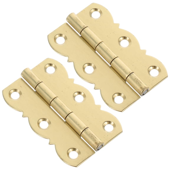 GAXIRE Set of 2 Golden Copper Table Hinges, and Easy to Install, Ideal for Home, Cabinet, Door, and Furniture Use
