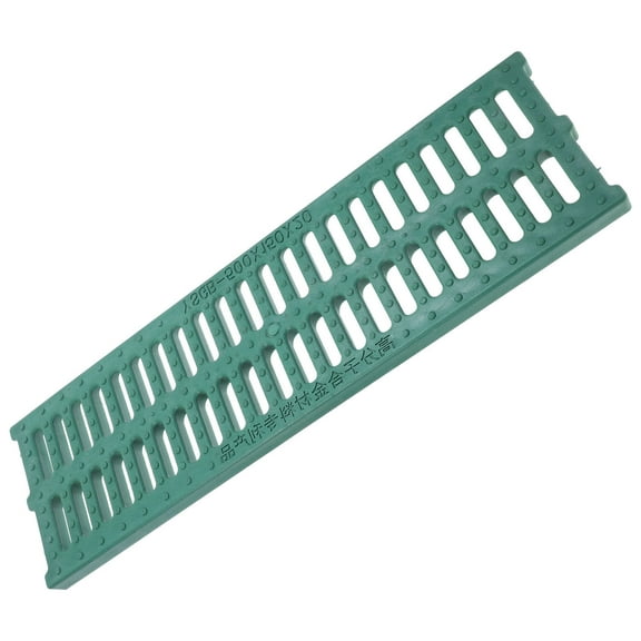 GAXIRE Green Rectangular Angled Drainage Grate Made of High Molecular Plastic, 1 Piece Drain Cover for Outdoor Use