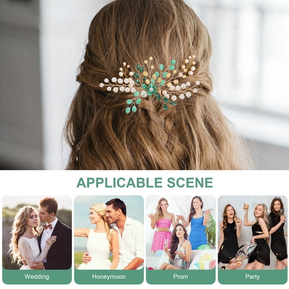 GAXIRE Crystal Rhinestone Bridal Hair Comb Wedding Accessory