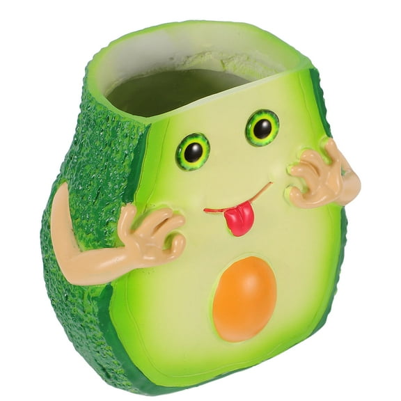 GAXIRE Green Resin Avocado Planter Pot for Indoor Plants, Decorative Plant Display, Container