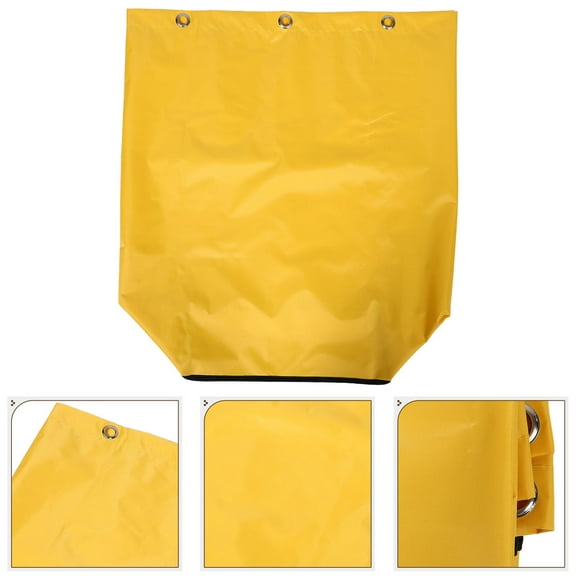 GAXIRE Grey Rectangular Cleaning Supplies Bag Compatible with Various Cart Models Organizer Storage Solution