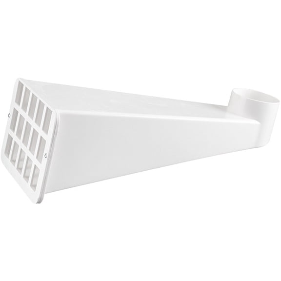 GAXIRE White PVC Gutter Downspout Drop Outlet Connector for Rainwater Drainage, 1 Piece and Easy to Install