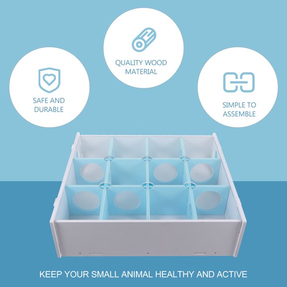 GAXIRE Hamster Maze Toy Hamster Maze Tunnel Blue Exercise Indoor Play 1Pack