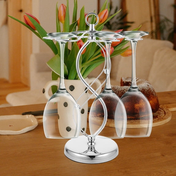 GAXIRE Hanging Metal Wine Holder for Restaurant Displays in Inverted Design 1Set