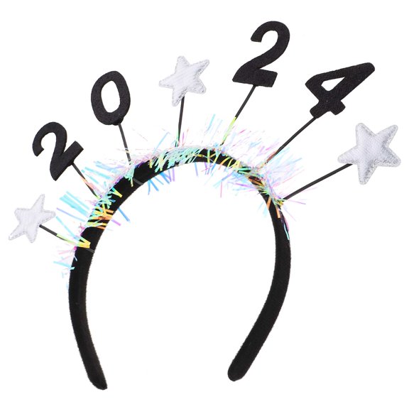 GAXIRE Headband Women 1Pack for New Year Party Festive Atmosphere Circular Shape Silver