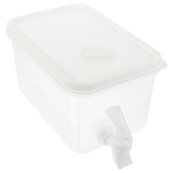 GAXIRE Heat Resistant Juice Dispenser for Parties White PP Iced Beverage Storage 1Set
