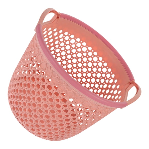 GAXIRE Heavy Duty Laundry Basket Plastic Pink Waterproof for Home Storage 1Pcs