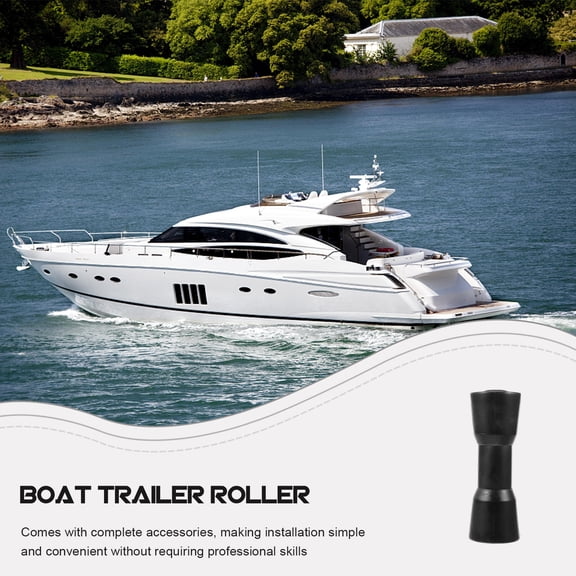 GAXIRE Black PVC Boat Trailer Roller, Heavy Duty, Good Stability, Easy Setup