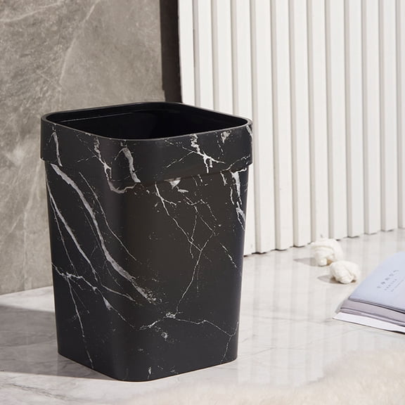 GAXIRE Trash Can Plastic Square Waste Paper Basket Garbage Bin for Bathroom Office