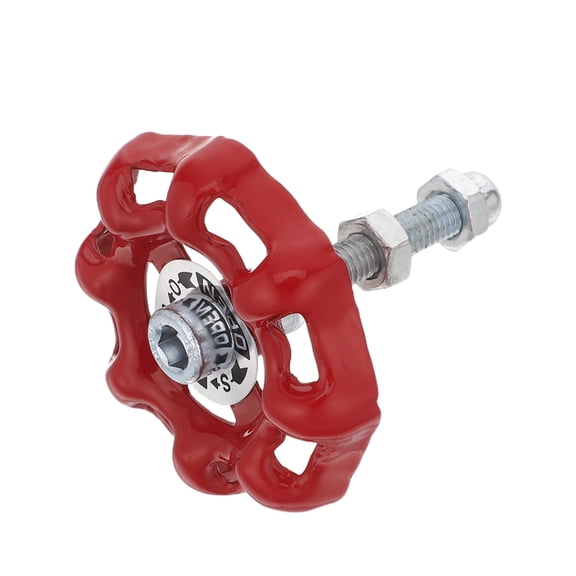 GAXIRE Industrial Red Metal Valve Pull Handle Pipe Style Cabinet Drawer Hardware for Home Use