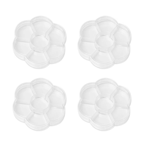 GAXIRE 4-Pack White Plastic Jewelry Organizer Case Compact Storage Box for Earrings Necklaces