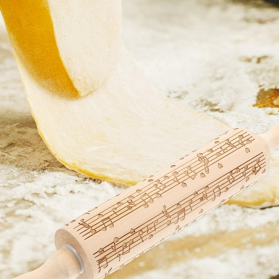 GAXIRE Solid Wood Kitchen Rolling Pin Dough Roller Smooth and Baking Tool for Cooking and Pastry Preparation
