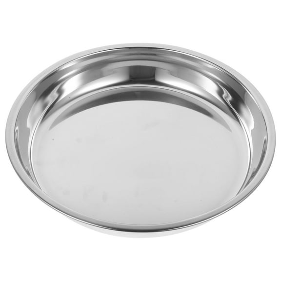 GAXIRE Stainless Steel Kitchen Plate for Serving Steak and Meals, Dinnerware Set, 1 Piece