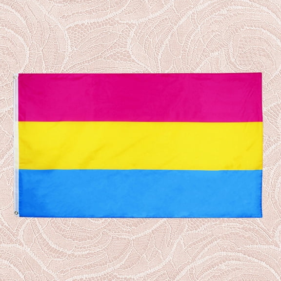 GAXIRE 1Pc Fashion PANSEXUAL Polyester Rainbow Flag Large Durable Pride Flag Outdoor Banner