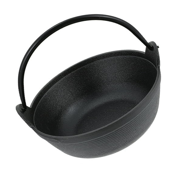 GAXIRE Cast Iron Cooking Pot Versatile Cookware Black 1Pack