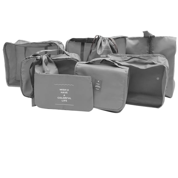 GAXIRE Luggage Bag 1Set Waterproof Grey 15.7X11.8X4.7Inch Polyester for Travel