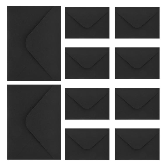 GAXIRE 10Pcs Office Supplies Small Envelope Holder for Budget Tracking and Cash in Black
