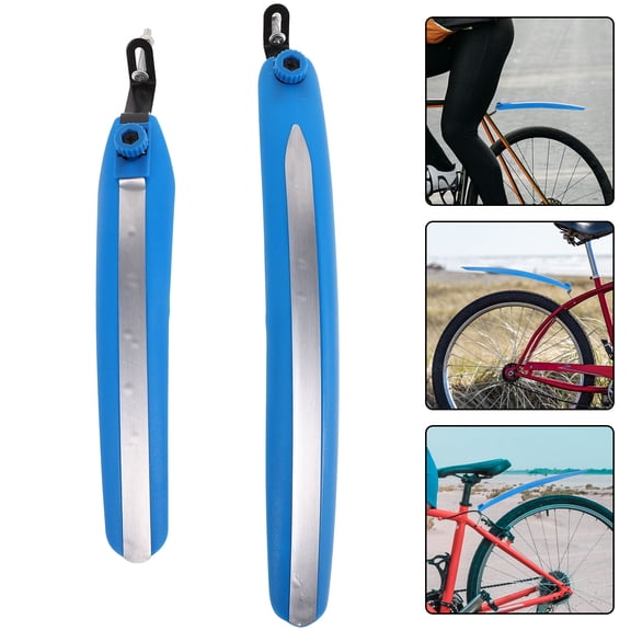 GAXIRE 1 Pair Adjustable Mountain Bike Mudguard Set For Front And Rear Wheels Cycling Splash Guard For Bicycles Waterproof Bike Rain Guard