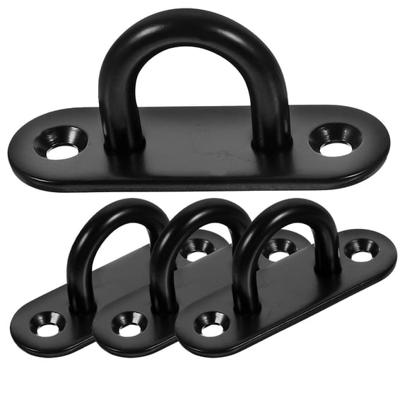 GAXIRE Luxshiny 4 Pcs Heavy Duty Ceiling Mount Hook U Hooks Black Stainless Steel Simple Design Ceiling Use
