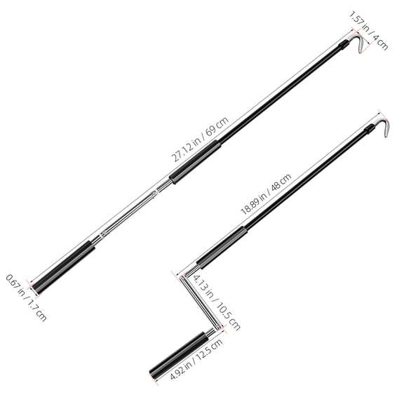 GAXIRE Universal Black Awning Opener Wand Heavy Duty Manual Crank Handle