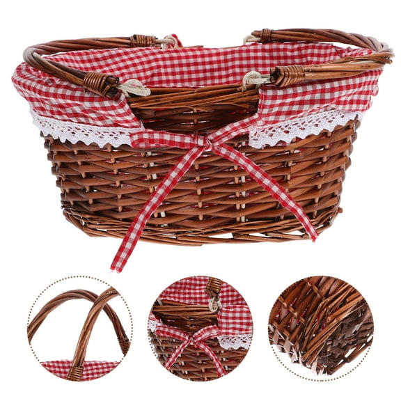 GAXIRE Wicker Rectangular Coffee Table Basket for Home Organization and Outdoor Use, and Stylish 1 Piece