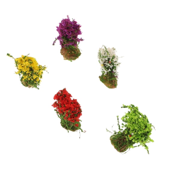 GAXIRE Model Shrub Yellow Green Gardening Hobbyists 5Pcs 1.2In
