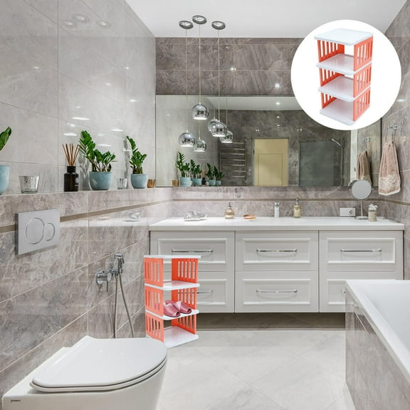 GAXIRE Minimalist Design Shoe Rack 1 Set White Plastic Space Saving Rectangular For Hallway And Entryway