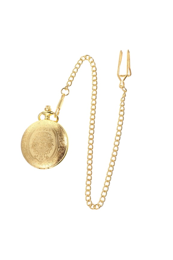Retro Golden Pendant Pocket Watch with Precise Quartz Movement and Alloy Design